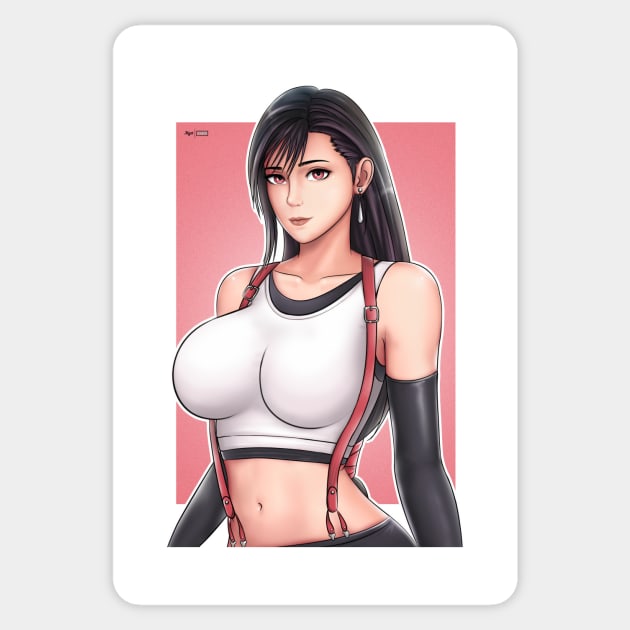 Tifa by YHWart Sticker by YHWdrawings